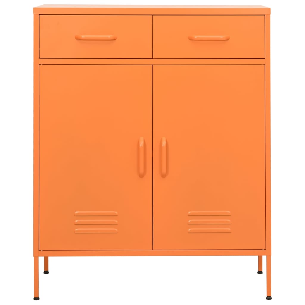 Storage Cabinet Orange 80x35x101.5 cm Steel